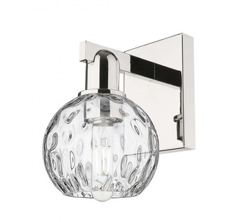 Athens Water Glass - 1 Light - 6 inch - Polished Nickel - Sconce (3442|716-1W-PN-G1215-6)