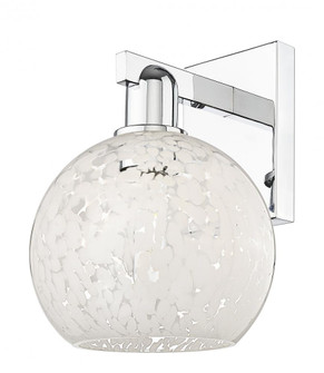 White Mouchette - 1 Light - 8 inch - Polished Chrome - Sconce (3442|716-1W-PC-G1216-8WM)