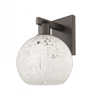 White Mouchette - 1 Light - 8 inch - Oil Rubbed Bronze - Sconce (3442|716-1W-OB-G1216-8WM)