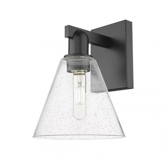 Berkshire Glass - 1 Light - 8 inch - Matte Black - Sconce (3442|716-1W-BK-GBC-84)