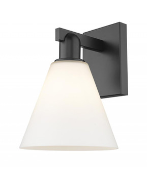 Berkshire Glass - 1 Light - 8 inch - Matte Black - Sconce (3442|716-1W-BK-GBC-81)