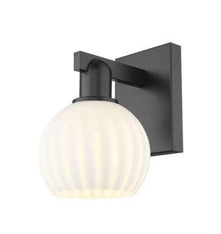 White Venetian - 1 Light - 6 inch - Matte Black - Sconce (3442|716-1W-BK-G1217-6WV)