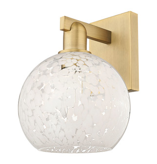 White Mouchette - 1 Light - 8 inch - Brushed Brass - Sconce (3442|716-1W-BB-G1216-8WM)