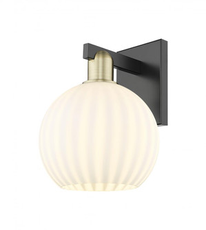 White Venetian - 1 Light - 8 inch - Black Antique Brass - Sconce (3442|716-1W-BAB-G1217-8WV)