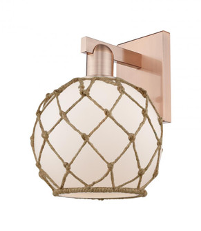 Farmhouse Rope - 1 Light - 8 inch - Antique Copper - Sconce (3442|716-1W-AC-G121-8RB)