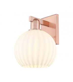 White Venetian - 1 Light - 8 inch - Antique Copper - Sconce (3442|716-1W-AC-G1217-8WV)
