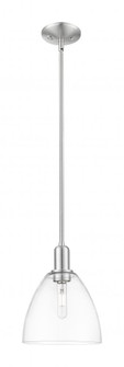 Bristol - 1 Light - 9 inch - Brushed Satin Nickel - Stem hung - Mini Pendant (3442|716-1S-SN-GBD-92)