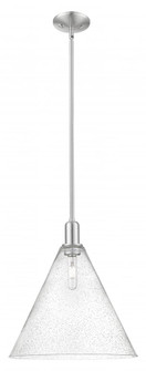 Berkshire Glass - 1 Light - 16 inch - Brushed Satin Nickel - Stem hung - Mini Pendant (3442|716-1S-SN-GBC-164)