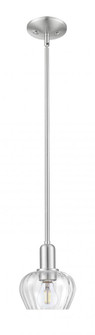 Fenton - 1 Light - 7 inch - Brushed Satin Nickel - Stem hung - Mini Pendant (3442|716-1S-SN-G92)
