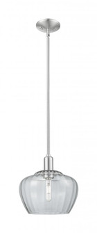 Fenton - 1 Light - 11 inch - Brushed Satin Nickel - Stem hung - Mini Pendant (3442|716-1S-SN-G92-L)
