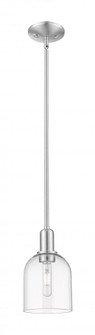 Bella - 1 Light - 6 inch - Brushed Satin Nickel - Stem hung - Mini Pendant (3442|716-1S-SN-G558-6CL)