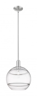 Rochester - 1 Light - 12 inch - Brushed Satin Nickel - Stem hung - Mini Pendant (3442|716-1S-SN-G556-12CL)