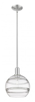 Rochester - 1 Light - 10 inch - Brushed Satin Nickel - Stem hung - Mini Pendant (3442|716-1S-SN-G556-10CL)