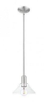 Orwell - 1 Light - 8 inch - Brushed Satin Nickel - Stem hung - Mini Pendant (3442|716-1S-SN-G132)