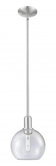 Athens - 1 Light - 8 inch - Brushed Satin Nickel - Stem hung - Mini Pendant (3442|716-1S-SN-G124-8)