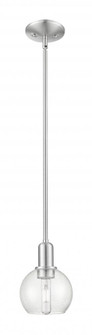 Athens - 1 Light - 6 inch - Brushed Satin Nickel - Stem hung - Mini Pendant (3442|716-1S-SN-G124-6)