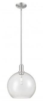 Athens - 1 Light - 12 inch - Brushed Satin Nickel - Stem hung - Mini Pendant (3442|716-1S-SN-G124-12)
