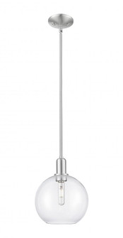 Athens - 1 Light - 10 inch - Brushed Satin Nickel - Stem hung - Mini Pendant (3442|716-1S-SN-G122-10)