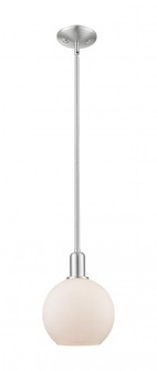 Athens - 1 Light - 8 inch - Brushed Satin Nickel - Stem hung - Mini Pendant (3442|716-1S-SN-G121-8)