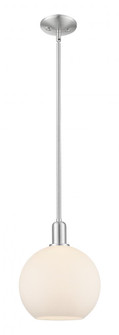 Athens - 1 Light - 10 inch - Brushed Satin Nickel - Stem hung - Mini Pendant (3442|716-1S-SN-G121-10)