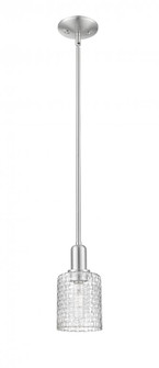 Cobbleskill - 1 Light - 5 inch - Brushed Satin Nickel - Stem hung - Mini Pendant (3442|716-1S-SN-G112C-5CL)