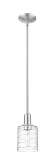 Cobbleskill - 1 Light - 5 inch - Brushed Satin Nickel - Stem hung - Mini Pendant (3442|716-1S-SN-G1113)