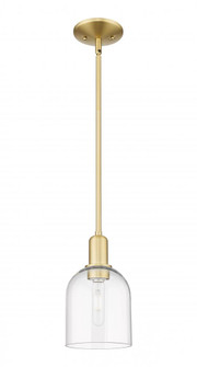Bella - 1 Light - 6 inch - Satin Gold - Stem hung - Mini Pendant (3442|716-1S-SG-G558-6CL)