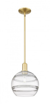 Rochester - 1 Light - 10 inch - Satin Gold - Stem hung - Mini Pendant (3442|716-1S-SG-G556-10CL)