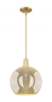 Athens - 1 Light - 12 inch - Satin Gold - Stem hung - Mini Pendant (3442|716-1S-SG-G128-12)