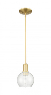 Athens - 1 Light - 6 inch - Satin Gold - Stem hung - Mini Pendant (3442|716-1S-SG-G124-6)