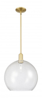 Athens - 1 Light - 14 inch - Satin Gold - Stem hung - Mini Pendant (3442|716-1S-SG-G124-14)