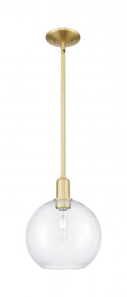 Athens - 1 Light - 10 inch - Satin Gold - Stem hung - Mini Pendant (3442|716-1S-SG-G122-10)