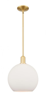 Athens - 1 Light - 12 inch - Satin Gold - Stem hung - Mini Pendant (3442|716-1S-SG-G121-12)
