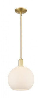 Athens - 1 Light - 10 inch - Satin Gold - Stem hung - Mini Pendant (3442|716-1S-SG-G121-10)