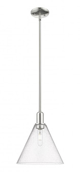 Berkshire Glass - 1 Light - 12 inch - Polished Nickel - Stem hung - Mini Pendant (3442|716-1S-PN-GBC-124)