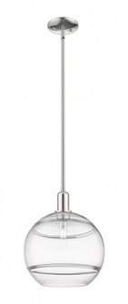 Rochester - 1 Light - 12 inch - Polished Nickel - Stem hung - Mini Pendant (3442|716-1S-PN-G556-12CL)