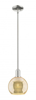 Athens - 1 Light - 8 inch - Polished Nickel - Stem hung - Mini Pendant (3442|716-1S-PN-G128-8)