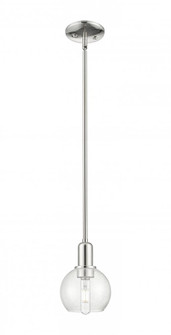 Athens - 1 Light - 6 inch - Polished Nickel - Stem hung - Mini Pendant (3442|716-1S-PN-G124-6)