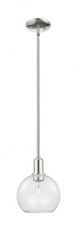 Athens - 1 Light - 8 inch - Polished Nickel - Stem hung - Mini Pendant (3442|716-1S-PN-G122-8)