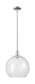 Athens - 1 Light - 14 inch - Polished Nickel - Stem hung - Mini Pendant (3442|716-1S-PN-G122-14)