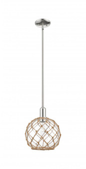 Farmhouse Rope - 1 Light - 10 inch - Polished Nickel - Stem hung - Mini Pendant (3442|716-1S-PN-G122-10RB)