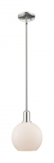 Athens - 1 Light - 8 inch - Polished Nickel - Stem hung - Mini Pendant (3442|716-1S-PN-G121-8)