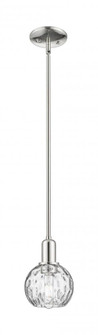Athens Water Glass - 1 Light - 6 inch - Polished Nickel - Stem hung - Mini Pendant (3442|716-1S-PN-G1215-6)