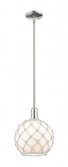 Farmhouse Rope - 1 Light - 10 inch - Polished Nickel - Stem hung - Mini Pendant (3442|716-1S-PN-G121-10RW)