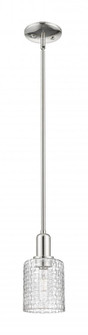 Cobbleskill - 1 Light - 5 inch - Polished Nickel - Stem hung - Mini Pendant (3442|716-1S-PN-G112C-5CL)