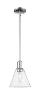 Berkshire Glass - 1 Light - 8 inch - Polished Chrome - Stem hung - Mini Pendant (3442|716-1S-PC-GBC-84)