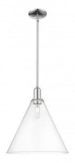 Berkshire Glass - 1 Light - 16 inch - Polished Chrome - Stem hung - Mini Pendant (3442|716-1S-PC-GBC-162)