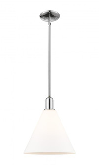 Berkshire Glass - 1 Light - 12 inch - Polished Chrome - Stem hung - Mini Pendant (3442|716-1S-PC-GBC-121)
