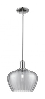 Fenton - 1 Light - 11 inch - Polished Chrome - Stem hung - Mini Pendant (3442|716-1S-PC-G93-L)