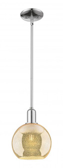 Athens - 1 Light - 8 inch - Polished Chrome - Stem hung - Mini Pendant (3442|716-1S-PC-G128-8)